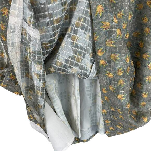 Cotélac France Floral Sheath Dress Botanical Sleeveless Prairie Coquette Sz 2 - Picture 14 of 16